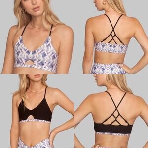 Wolven Oasis Reversible Crisscross Bra XL NWT Sustainable Activewear